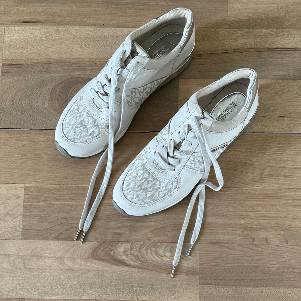 MICHAEL Michael Kors Cream and Gray Women's Sneakers